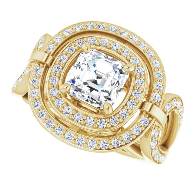 Yellow Gold-Asscher