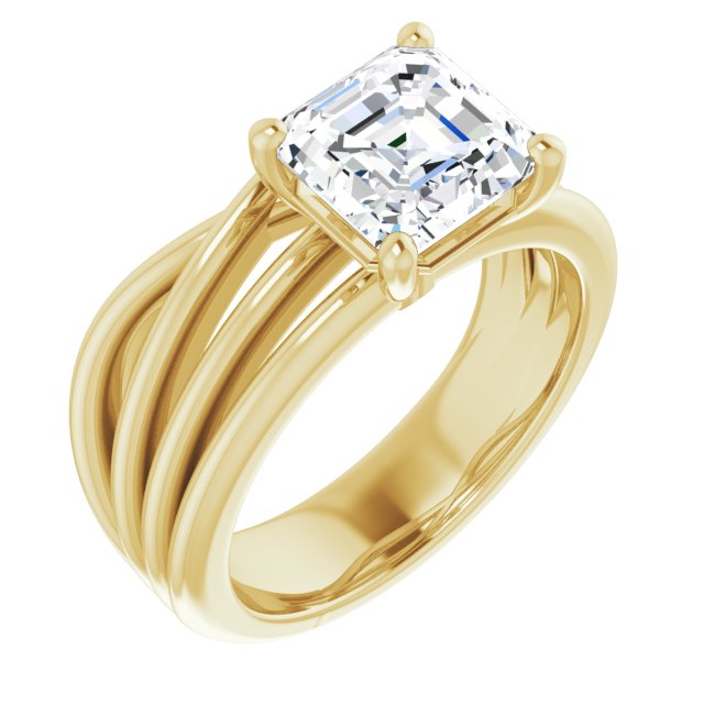 Yellow Gold-Asscher