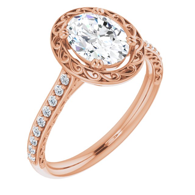 Rose Gold-Oval