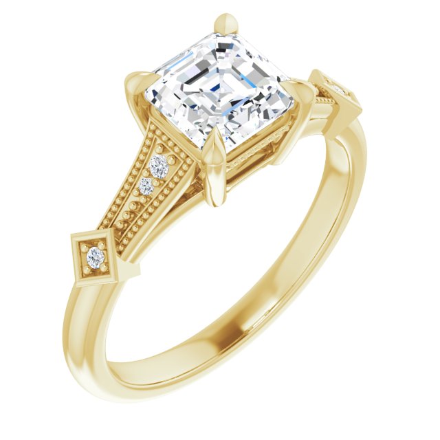 Yellow Gold-Asscher