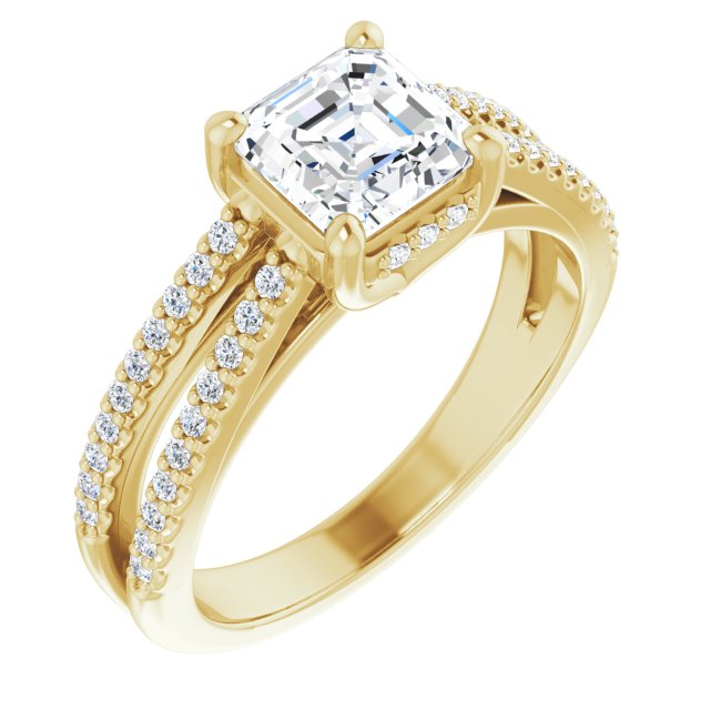 Yellow Gold-Asscher