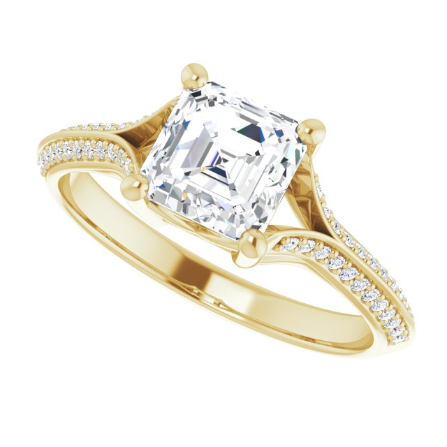 Yellow Gold-Asscher