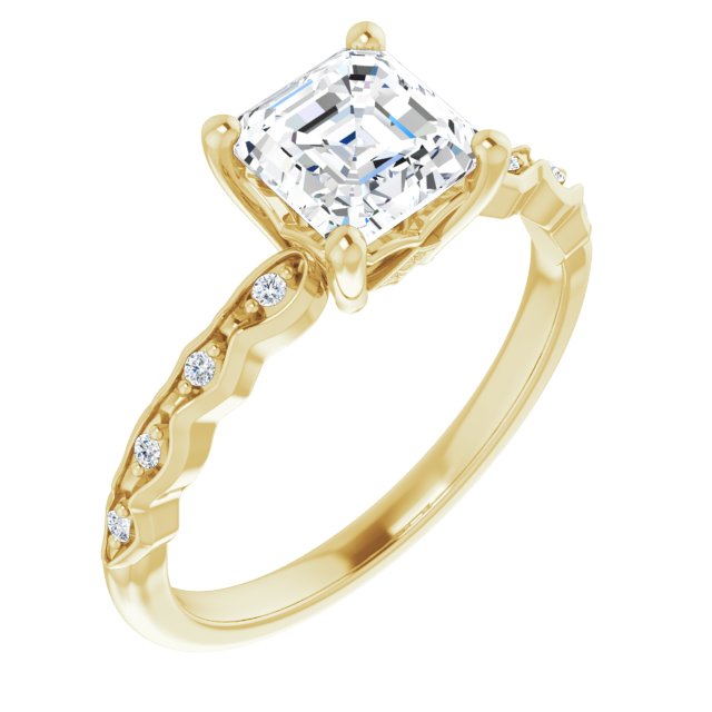 Yellow Gold-Asscher