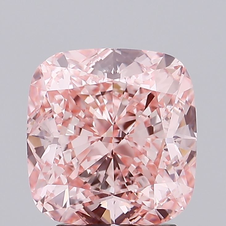 3.60 ct. Fancy Intense Pink/VVS2 Cushion Lab Grown Diamond