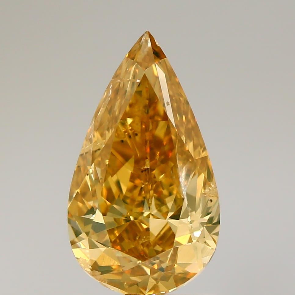 1.51 ct. Fancy Deep Orangy Yellow/I1 Pear Diamond