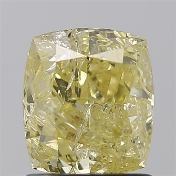 1.25 ct. Fancy Yellow/I2 Cushion Diamond